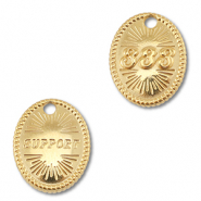 BY31® Stainless steel charm angelnumbers 333 / support Gold