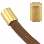 DQ European metal end caps tube for 5mm wire Gold (nickel free)
