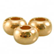 DQ European metal bead 5x3mm Gold (nickel free)