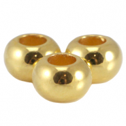 DQ European metal beads 8mm Gold (nickel free)