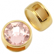 DQ European metal slider for SS34 flatback and 7mm cabochon Gold