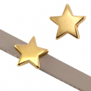 DQ European metal slider star &Oslash;5.2x2.2mm Gold (nickel free)
