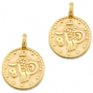 DQ European metal charms coin Gold (nickel free)