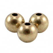 Round DQ metal bead 3mm Antique bronze (nickel free)
