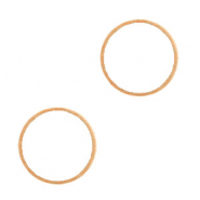 DQ European metal charms circle connector 14mm Rosegold (nickel free)