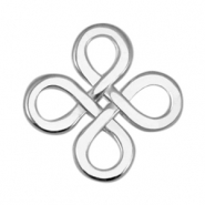 DQ European metal charms connector square infinity Antique Silver (nickel free)