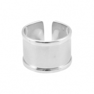 DQ metal findings basic ring (for 10mm cord / leather) Antique silver (nickel free)