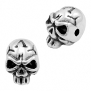 DQ European metal beads skull Antique Silver (nickel free)