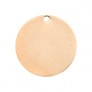 Designer Quality metal for ImpressArt charm round 20mm Rose Gold (Nickel free)