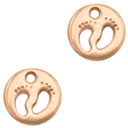 DQ European metal charms feet Rose Gold (nickel free)