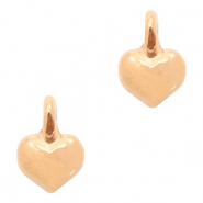 DQ European metal charms heart Rose Gold (nickel free)