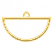DQ European metal charms half circle Gold (nickel free)