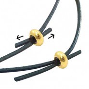 Smart stopper bead DQ metal 7x3mm Gold (nickel free)