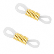 Rubber loop ends Transparent-gold