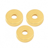 DQ European metal beads disc rondelle 6x2mm Gold (nickel free)