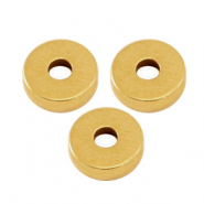 DQ European metal beads disc rondelle 6x2mm Antique Bronze (nickel free)