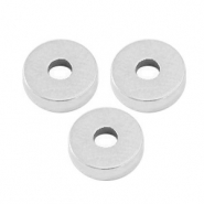 DQ European metal beads disc rondelle 6x2mm Antique Silver (nickel free)