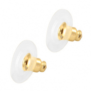 DQ European metal findings earring backs Gold (nickel free)