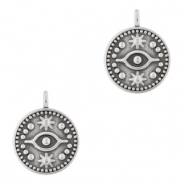 DQ European metal charms eye 15mm Antique Silver (nickel free)