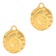 DQ European metal charms shell Gold (nickel free)