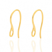 Stainless steel earrings with loop Gold