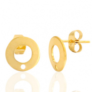 Stainless steel earrings / earpin 10mm with eye Gold