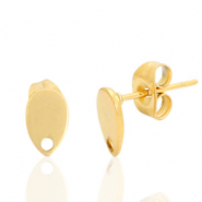 Stainless steel earrings / earpin drop with eye Gold