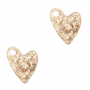 Plexx charms heart glitter Rose Peach