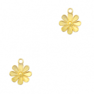 DQ European metal charms flower Gold (nickel free)