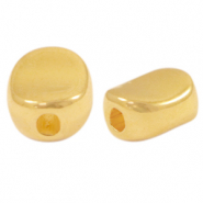 DQ European metal beads oval Gold (nickel free)
