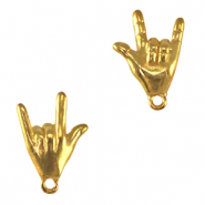 DQ European metal charms "I love you" Gold (nickel free)