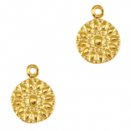 DQ European metal charms flower Gold (nickel free)