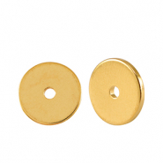 DQ European metal beads disc rondelle 10mm Gold (nickel free)