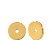 DQ European metal beads disc rondelle 6mm Gold (nickel free)