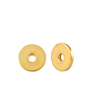 DQ European metal beads disc rondelle 5mm Gold (nickel free)