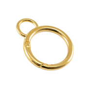 DQ European metal findings key chain 24mm with loop Gold (nickel free)