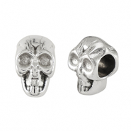 DQ European metal beads skull Antique Silver (nickel free)