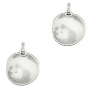 DQ European metal charms irregular 12mm Antique Silver (nickel free)