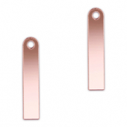 Statement charms bar Metallic Light Pink