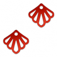 Statement charms shell Metallic Red