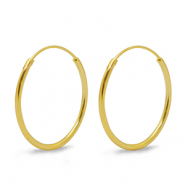 DQ European metal findings creole earrings 26mm Gold (nickel free)