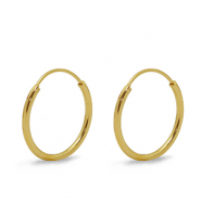 DQ European metal findings creole earrings 20mm Gold (nickel free)