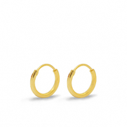 DQ European metal findings creole earrings 12mm Gold (nickel free)