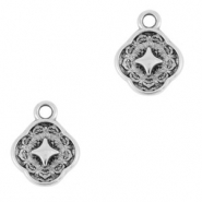 DQ European metal charms star Antique Silver (nickel free)
