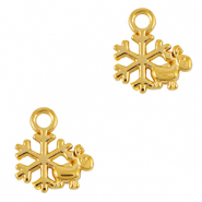 DQ European metal charms snowflake Gold (nickel free)