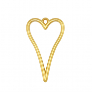 DQ European metal charms Heart Gold