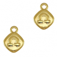 DQ European metal charms rainbow Gold (nickel free)
