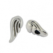 DQ European metal beads Angel Wings Antique Silver (nickel free)
