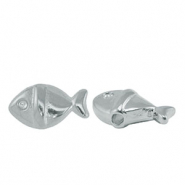 DQ European metal beads Fish Antique Silver (nickel free)