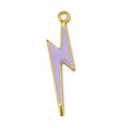 DQ European metal charms thunder Lilac-Gold (nickel free)